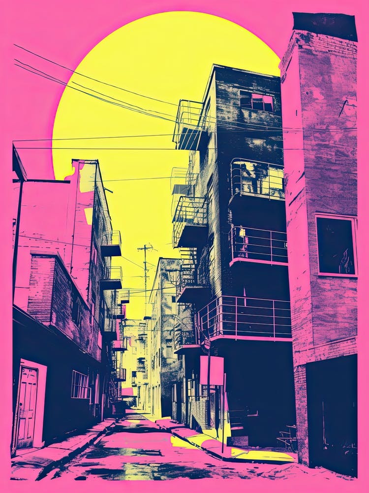 New York In Risograph Style 2