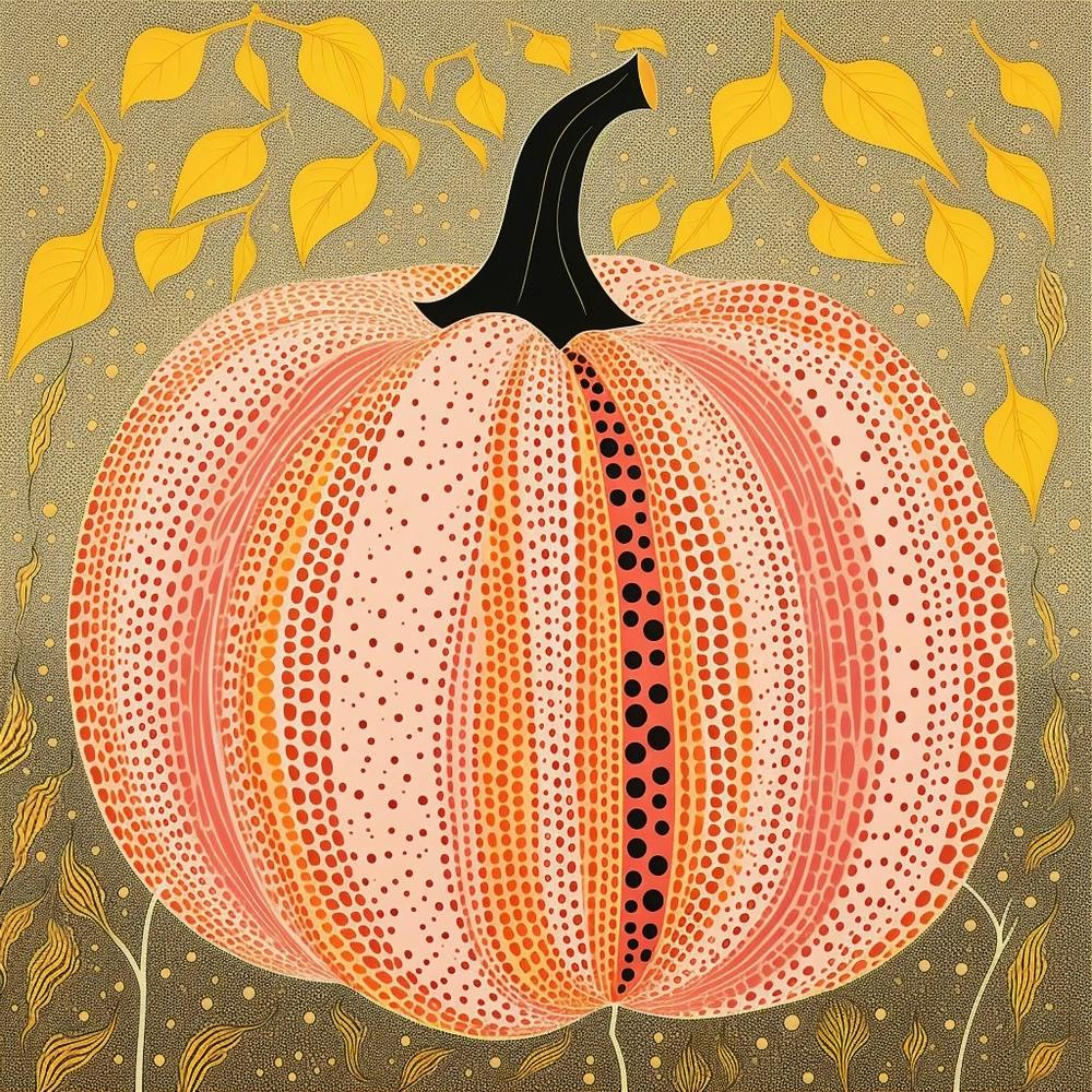 Yayoi Kusama Inspired Pumpkin Pink And Orange 6