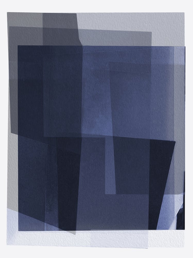 POLAROID BLUES - Retro Vintage Geometric Minimalist Collage  Abstract by "Colt x Wilde" 