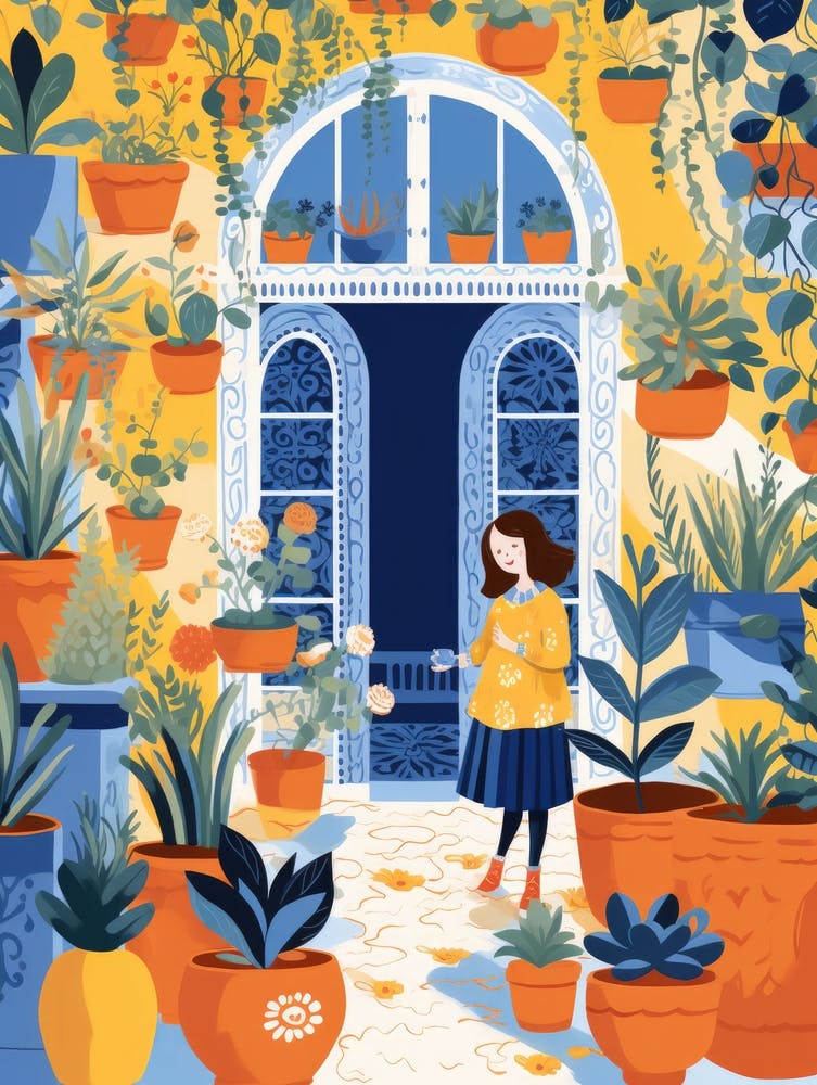 Girl In A Garden