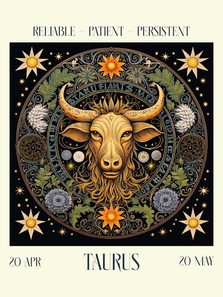 Taurus William Morris Zodiac Astral Sign