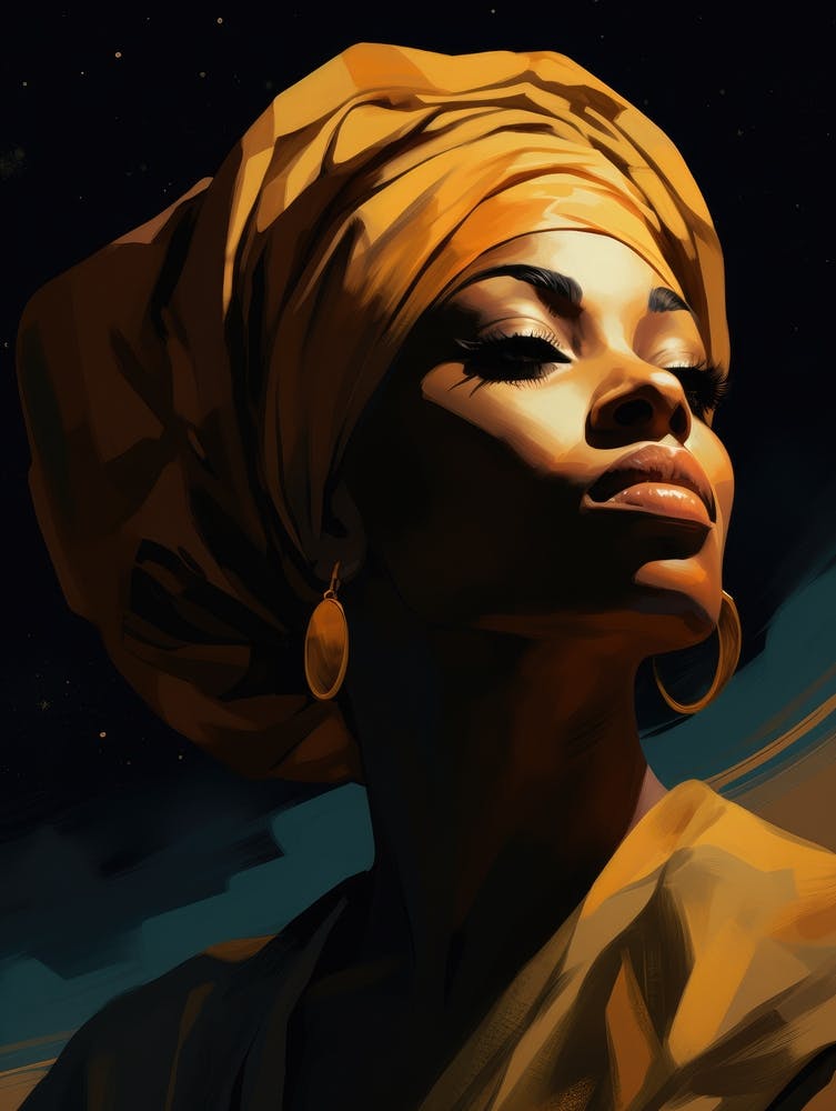 Afrikanische Frau Mit Turban 17