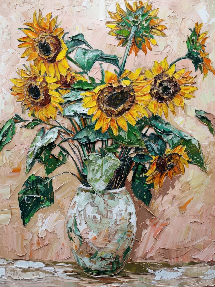 A World Of Flowers Sunflowers 6 Painting