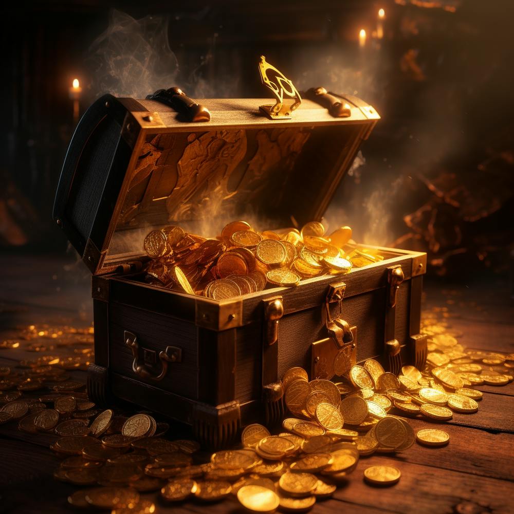 Treasure Chest With Gold Coins