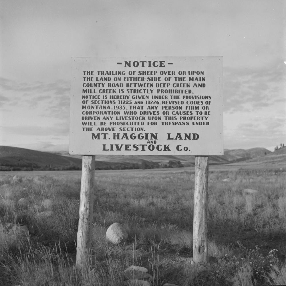 Silverbow County, Montana, Sign By Russell Lee