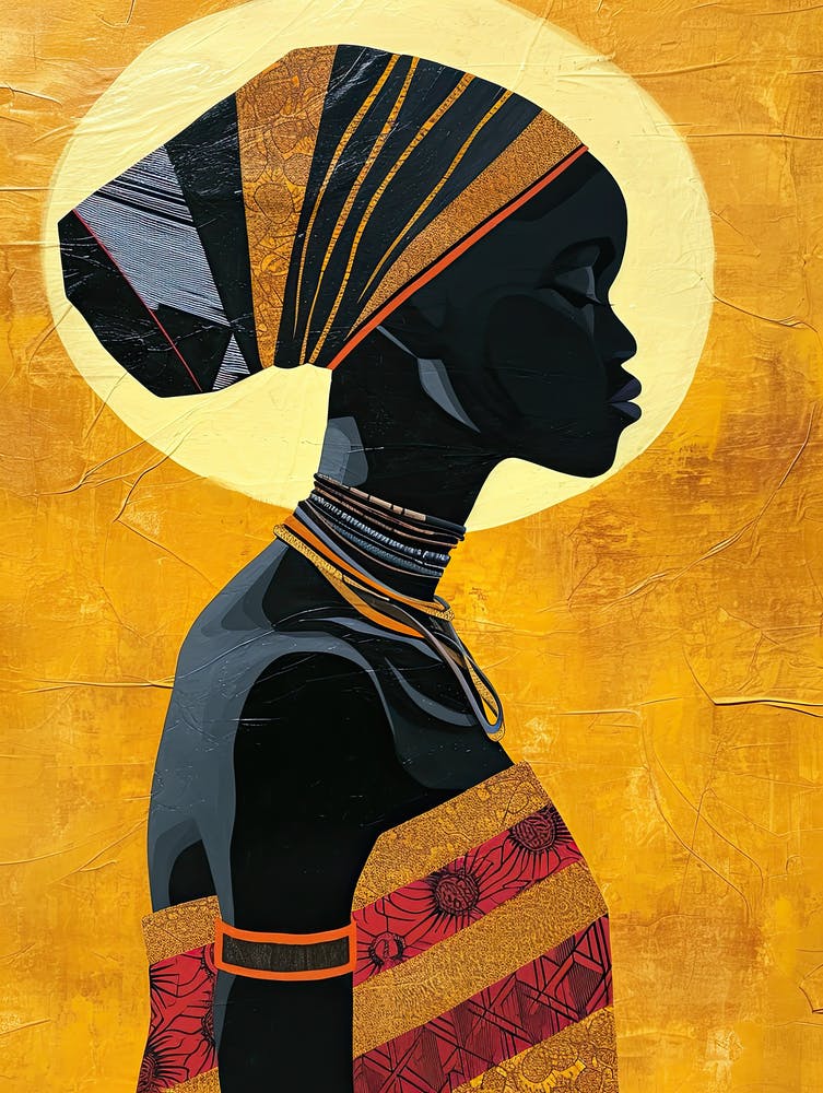 African Woman, Boho Wall