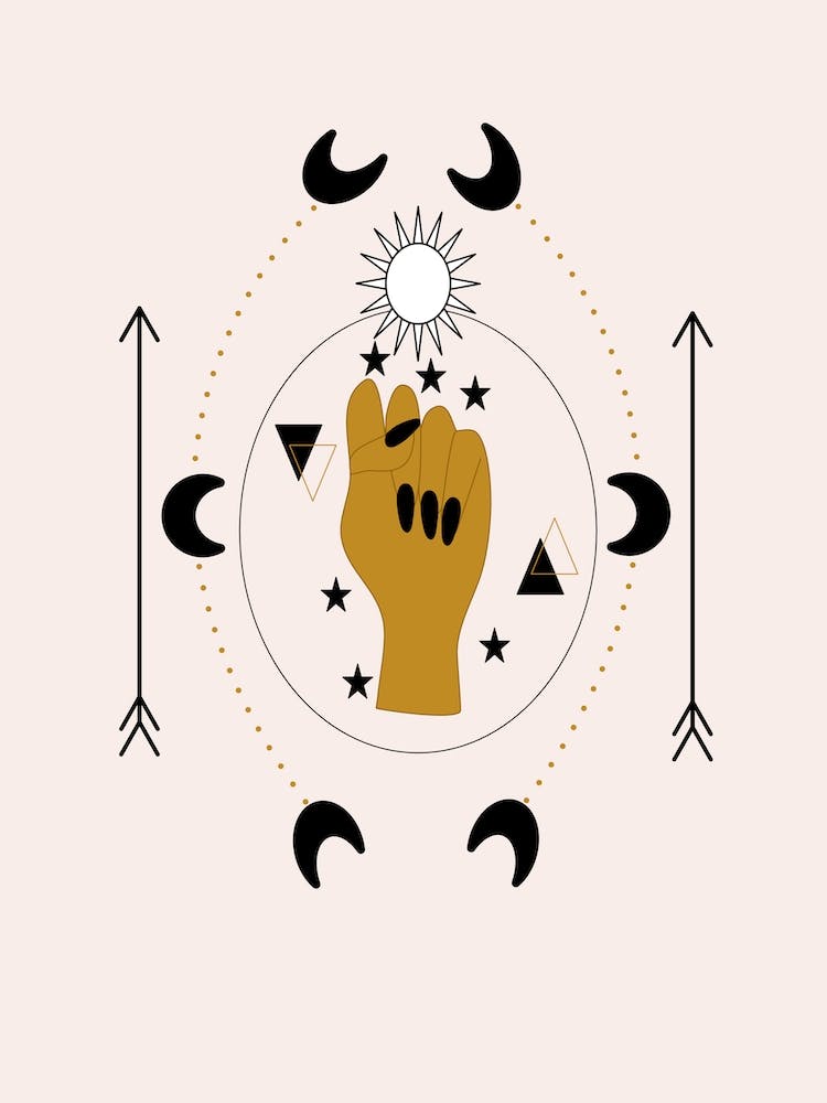 Hand And Celestial Elements