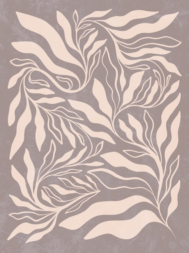 Endless Boho Leaf Neutral Wenge Brown