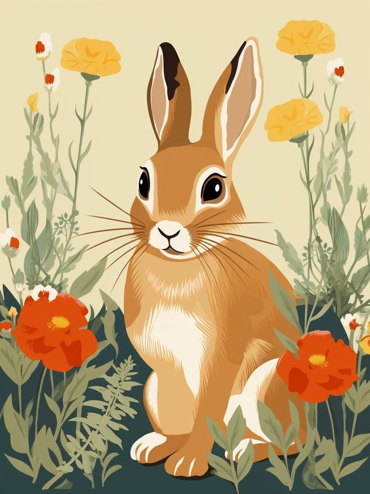 Baby Animal Illustration  Hare 3