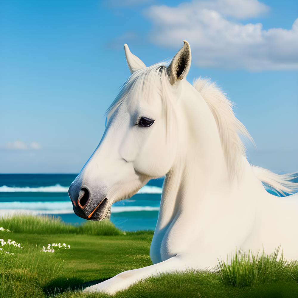 A Piece That Celebrates The Harmony Between Nature And These Majestic Creatures White Horse