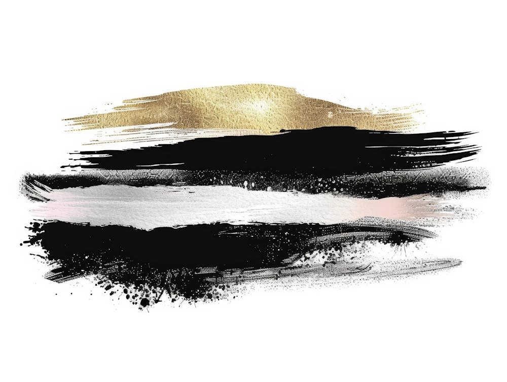 Black And Gold Brush Strokes 25