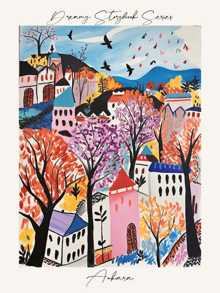 Poster Of Ankara, Dreamy Storybook Illustration 4