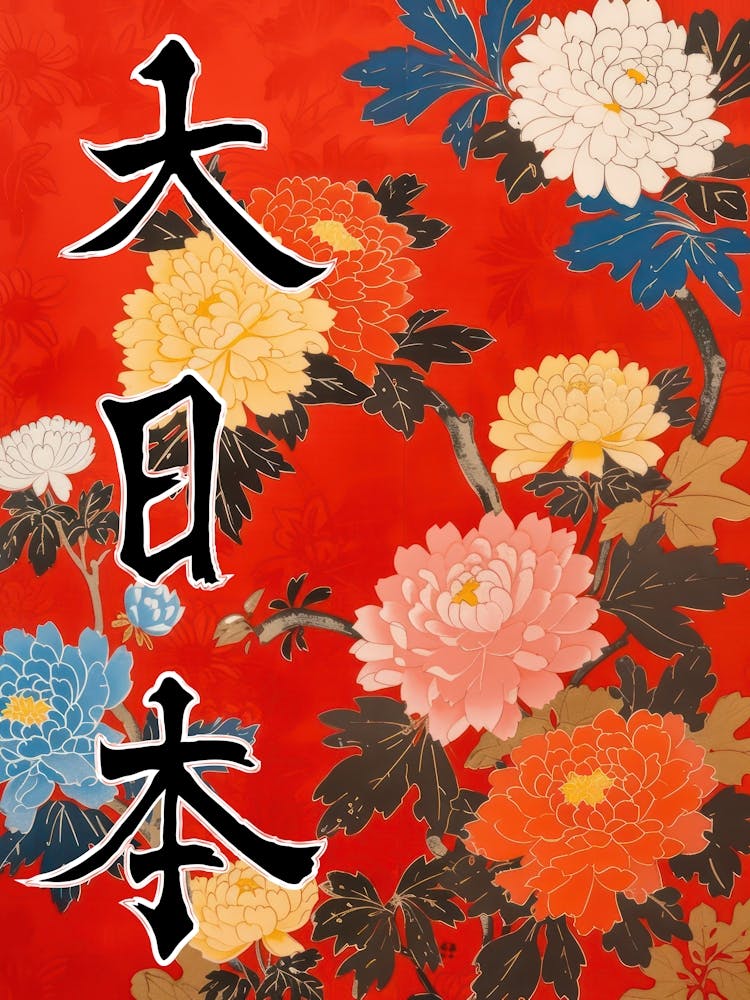 Hokusai  Great Japan Poster Japanese Flowers 13