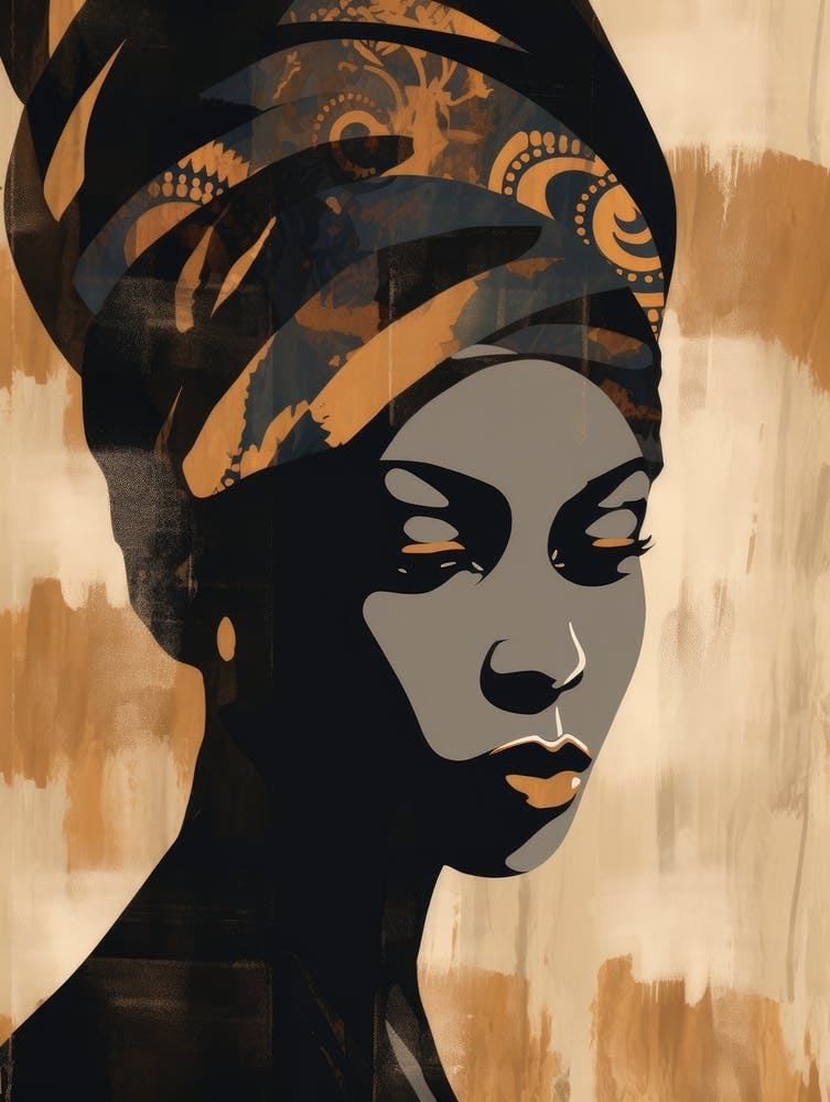 African Woman With Turban