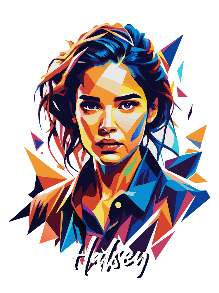 Halsey 01 Porträt Musik-Ikone Stil WPAP Pop Art