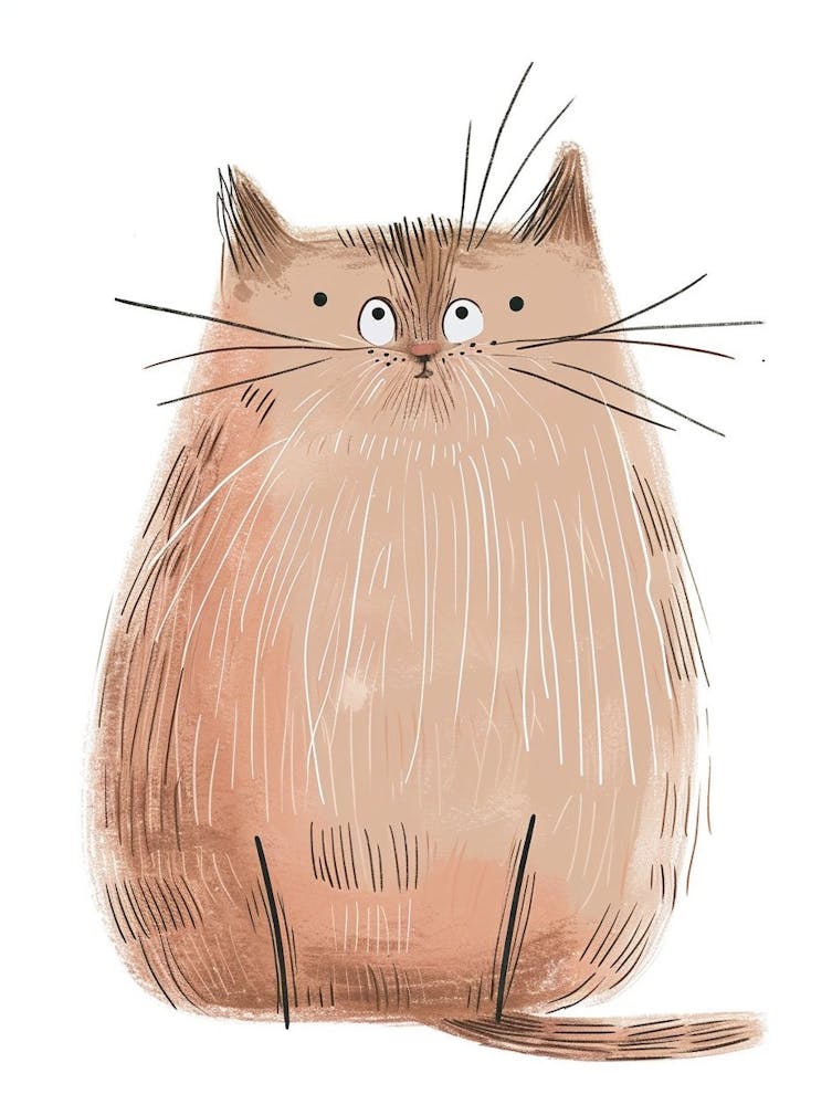 Persian Cat Clipart Illustration 1