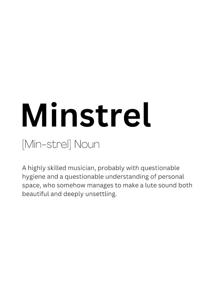 Minstrel Definition Meaning 1