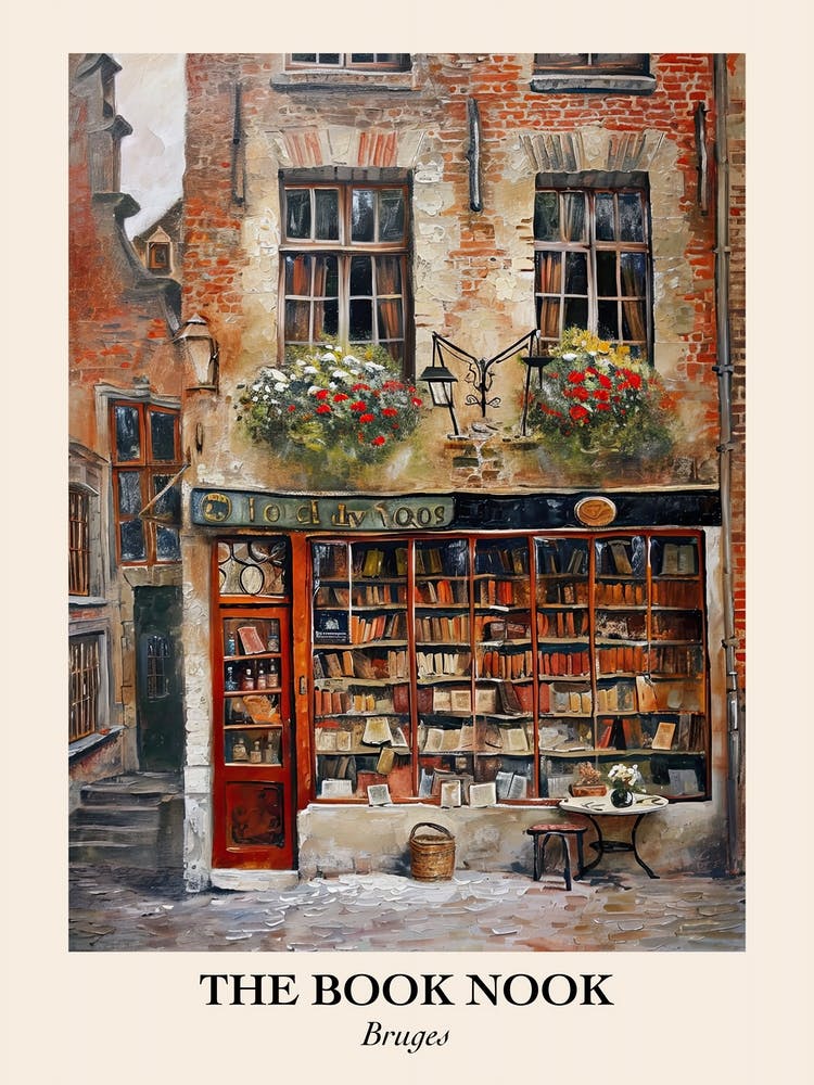 Bruges Book Nook Bookshop 4 Poster
