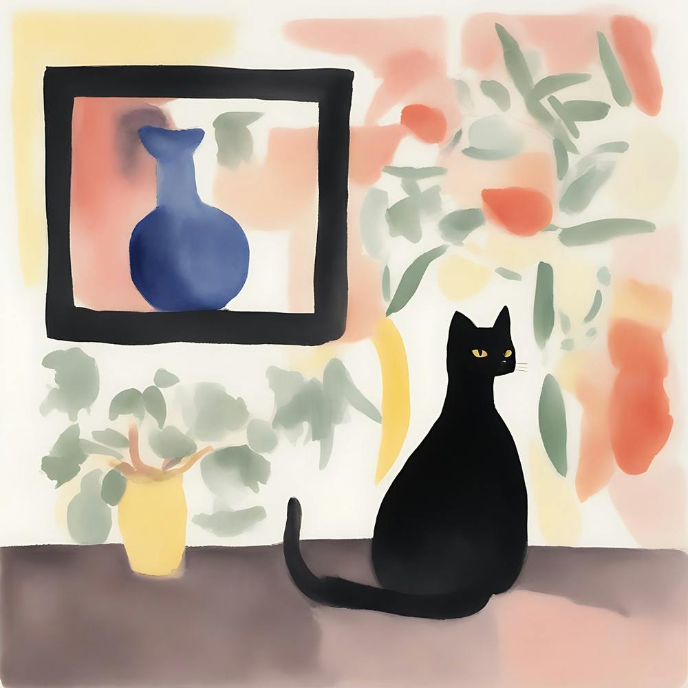Cat and a Vase