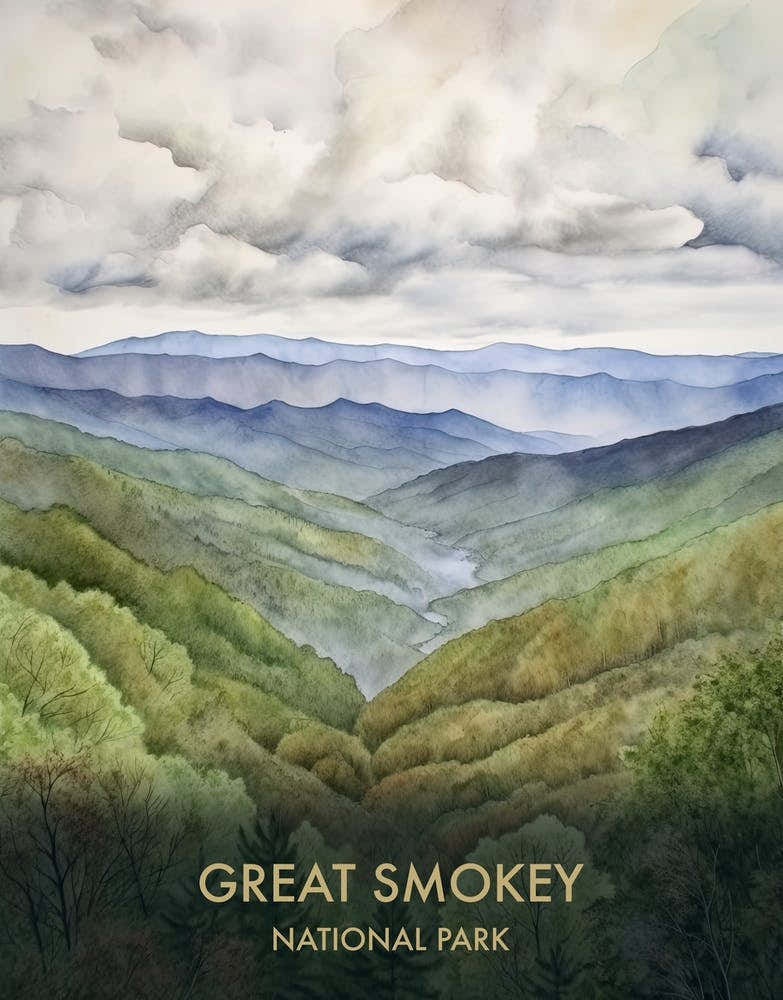 Great Smokey Park Watercolour 1