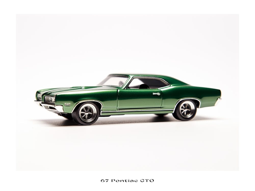 Toy Car 67 Pontiac Gto Green Poster