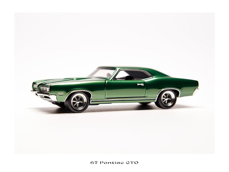 Toy Car 67 Pontiac Gto Green Poster