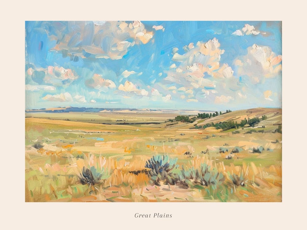 Western Landscapes Great Plains 4 Poster