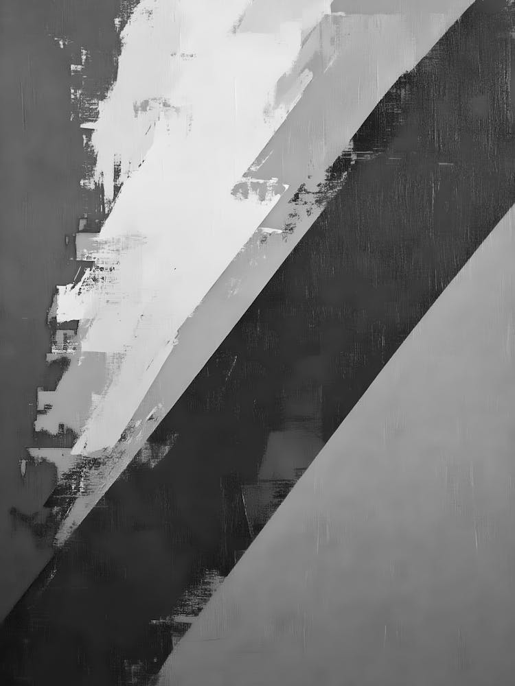 Abstract Black And White Painting 33