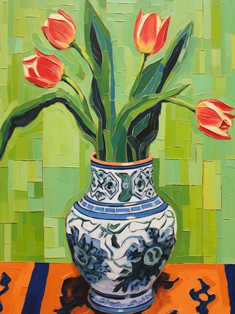 Flowers In A Vase Still Life Painting Tulips 17