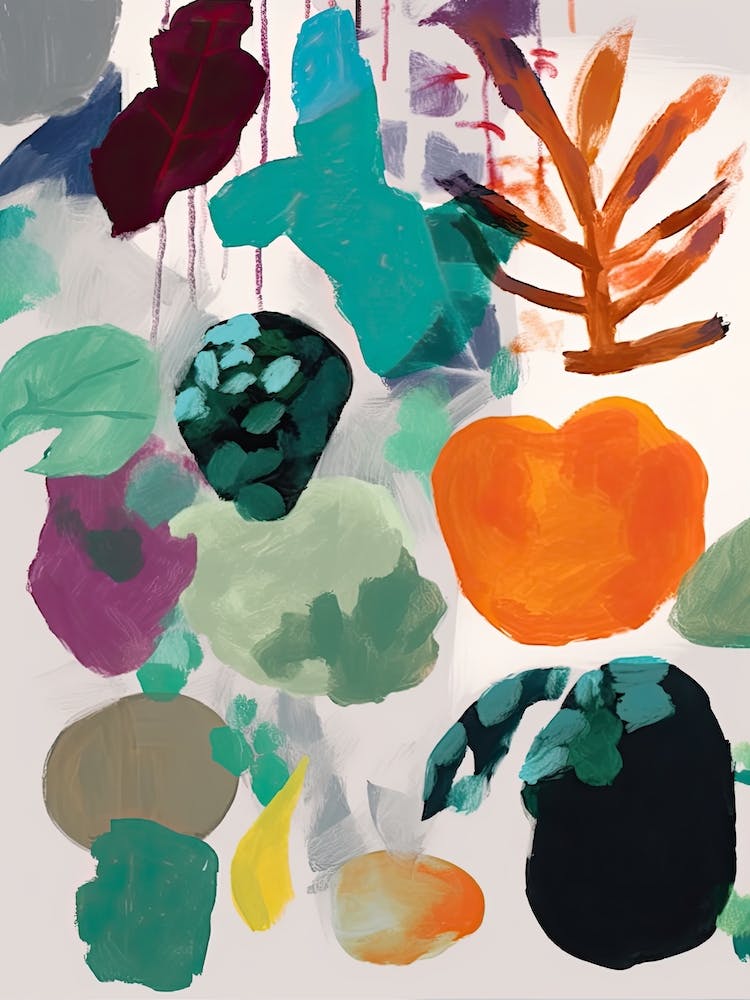 Colourful Collard Greens Illustration 3