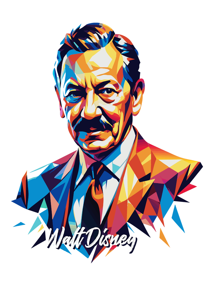 Walt Disney 01 Portrait WPAP Pop Art