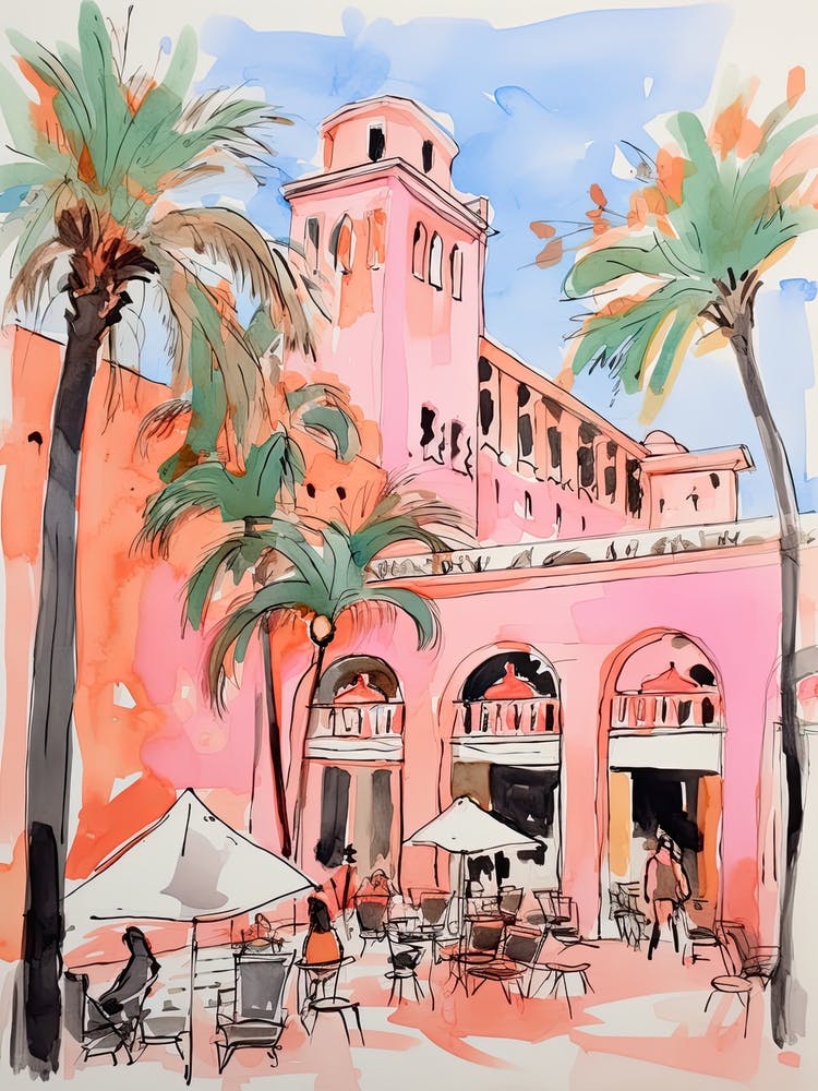 The Biltmore Hotel   Coral Gables, Florida   Resort Storybook Illustration 3