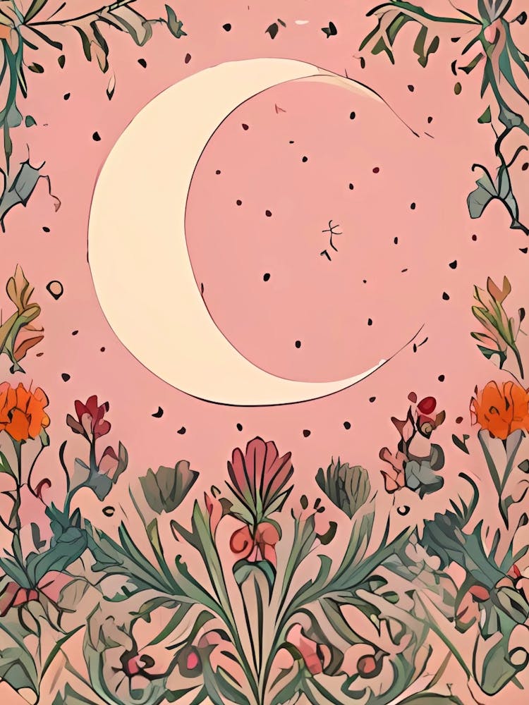 William Morris Moon And Flowers 22