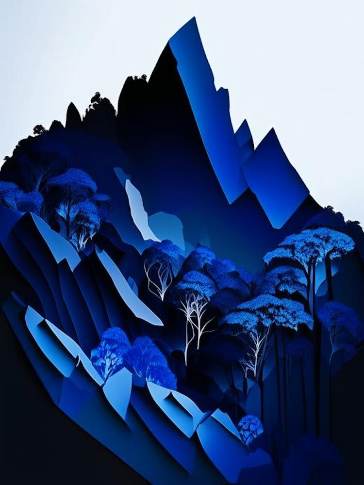 Blue Mountains National Park Australien Scherenschnitt