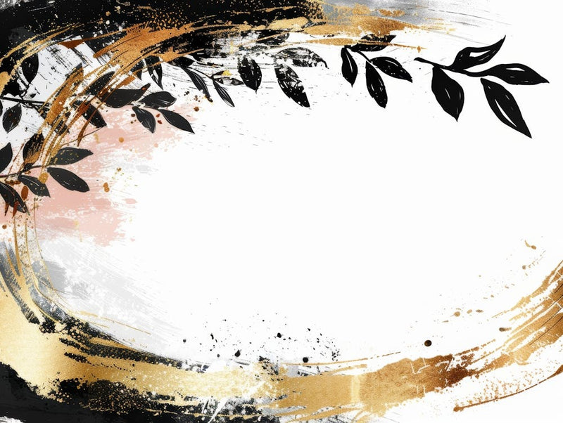 Gold And Black Abstract Painting 79