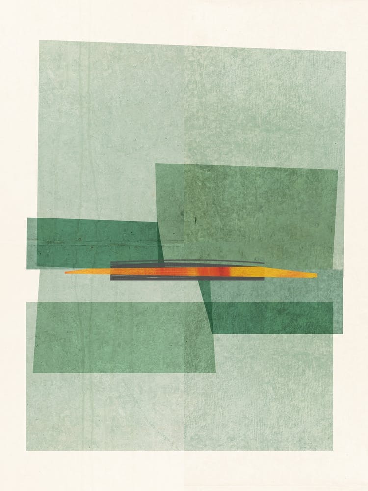 Green Abstract Blocky