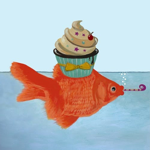 Goldfish With Cupcake