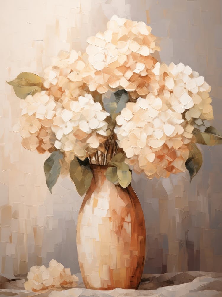 Hydrangea Flower Still Life Painting 3 Dreamy