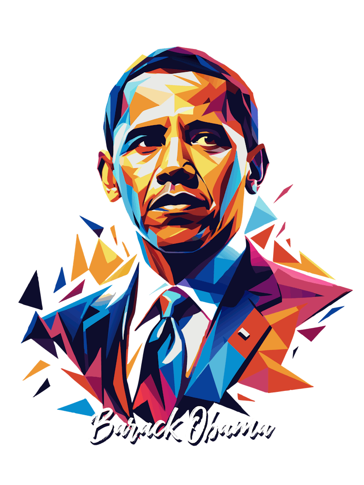 Barack Obama 1 Portrait WPAP Pop Art