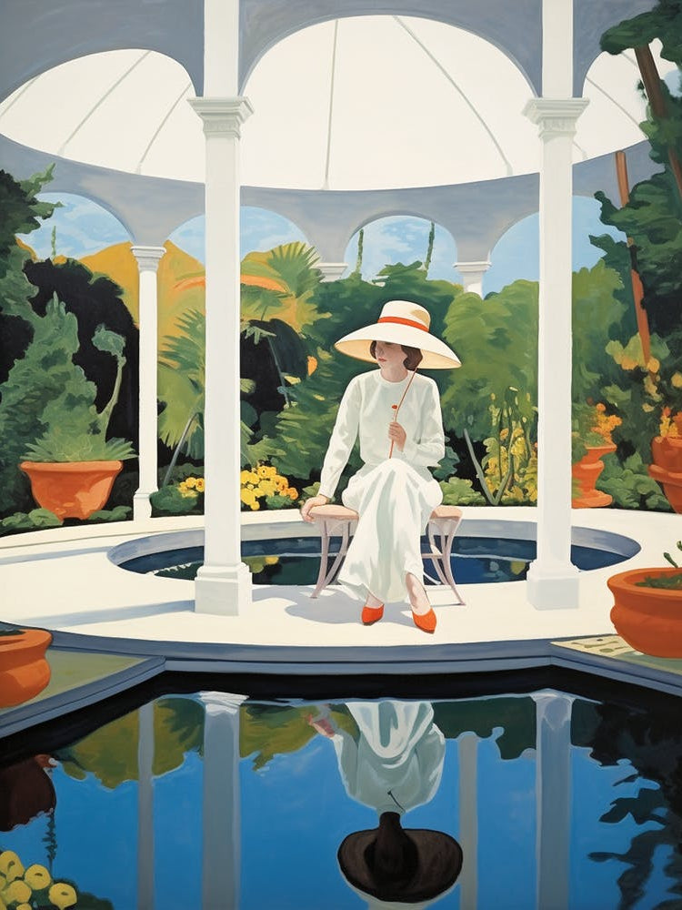 Patio With Pool In Mexico - expressionism 4