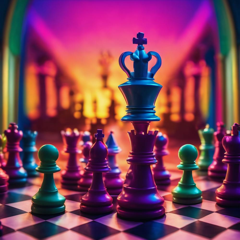 Colorful Chess Pieces