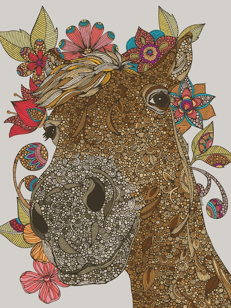 Horse With Flowers