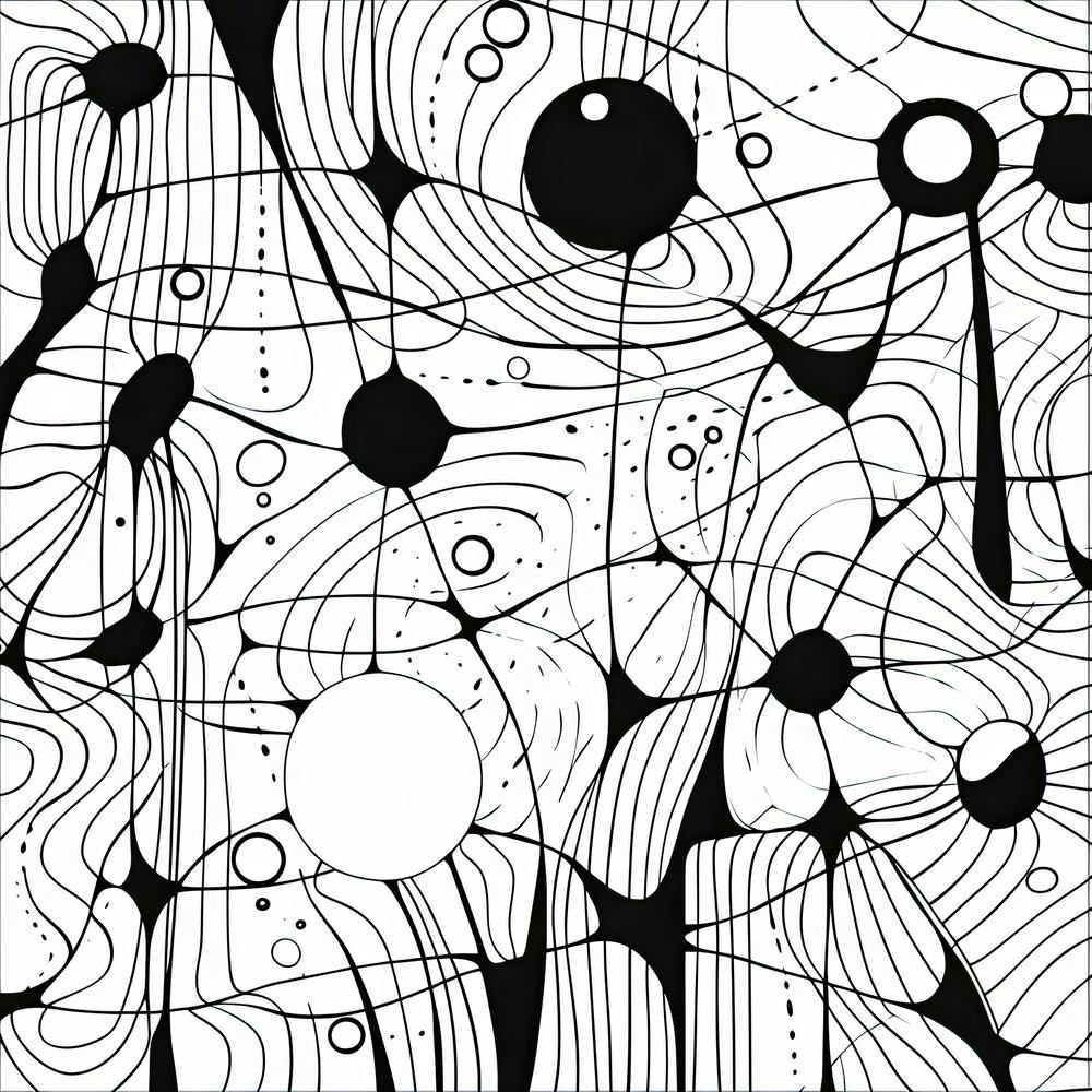 Doodles In Black And White Line Art 7