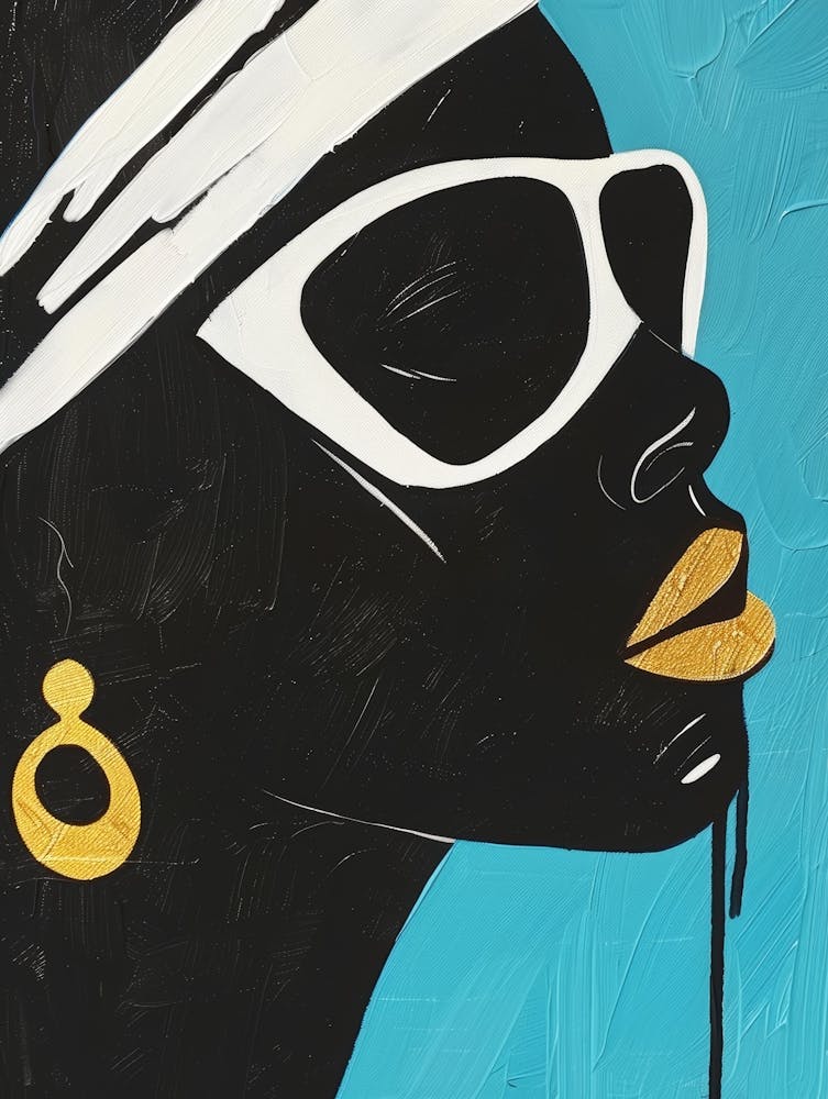 Femme Africaine En Lunettes De Soleil 7