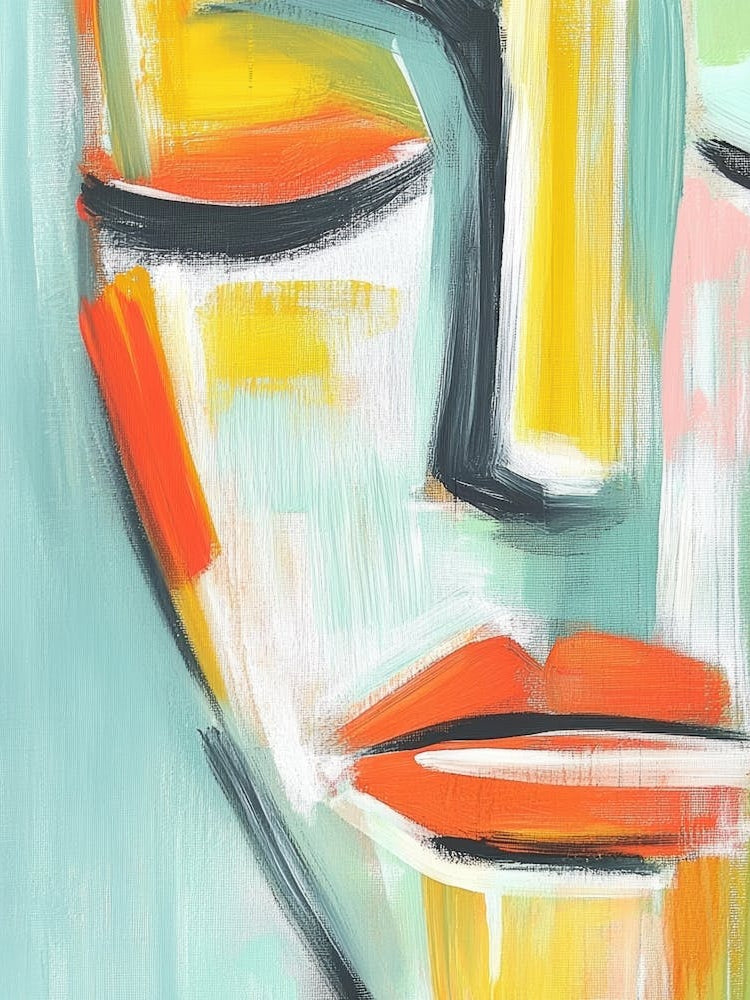 Abstract Face Canvas Print 3
