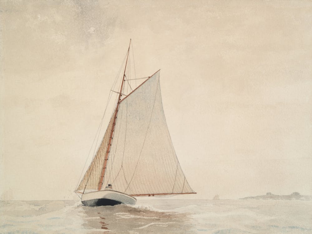 Neutral Sailboat Coastal Studio McGee Painting