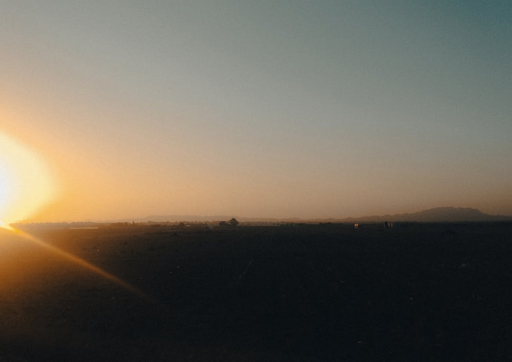 Sunset In The Desert Vintage Vibe Colour Nature Landscape Photography