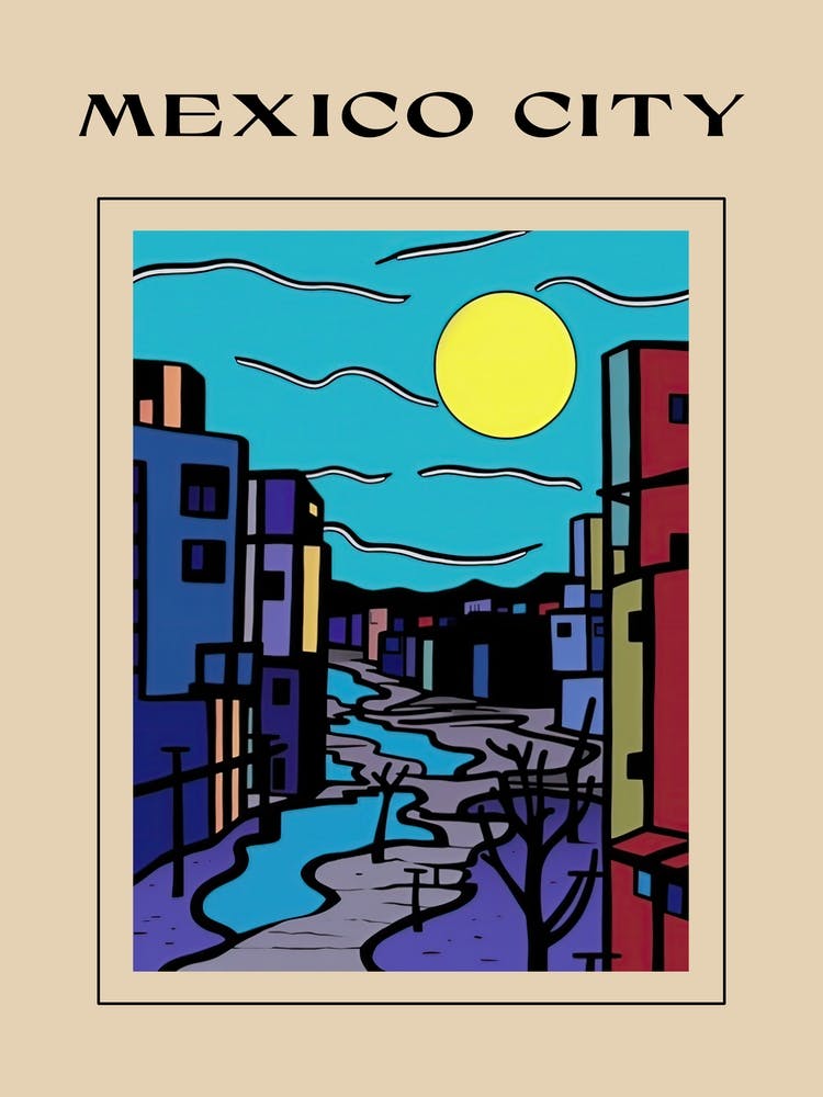 Minimal Design Style Of Mexico City, Mexico 2 Poster