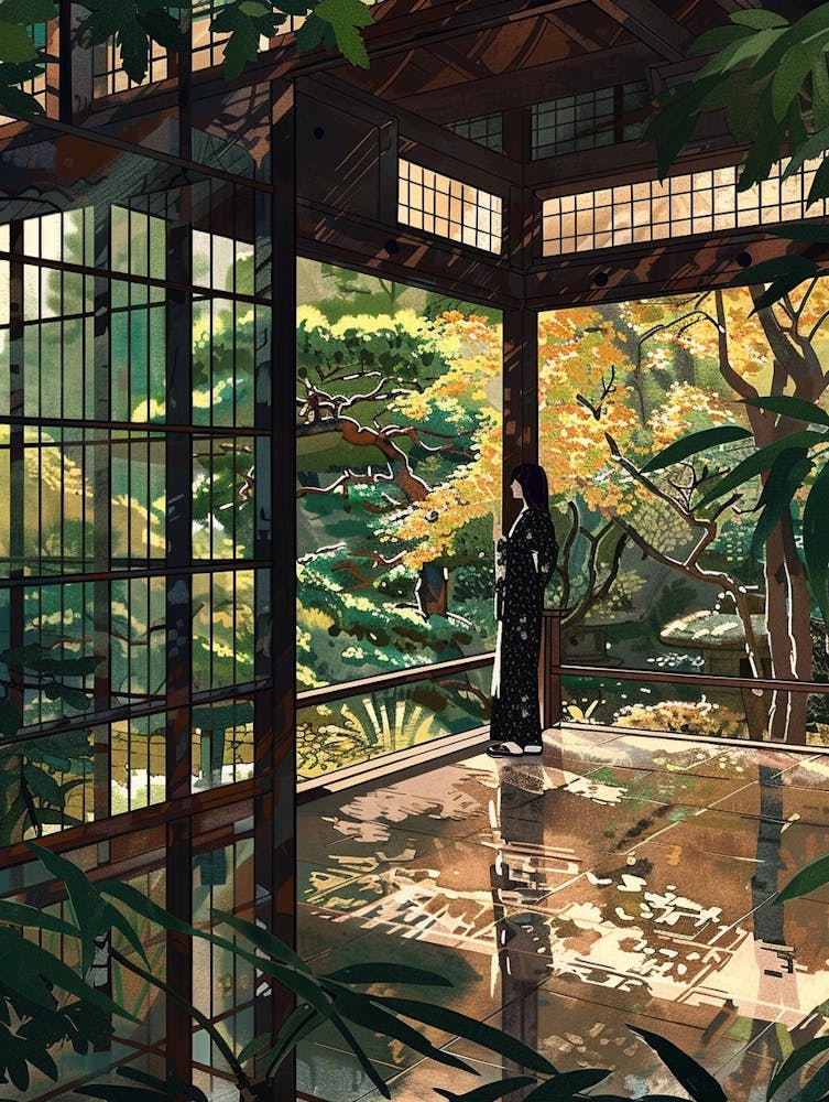 In The Garden Meiji Shrine Japan 1
