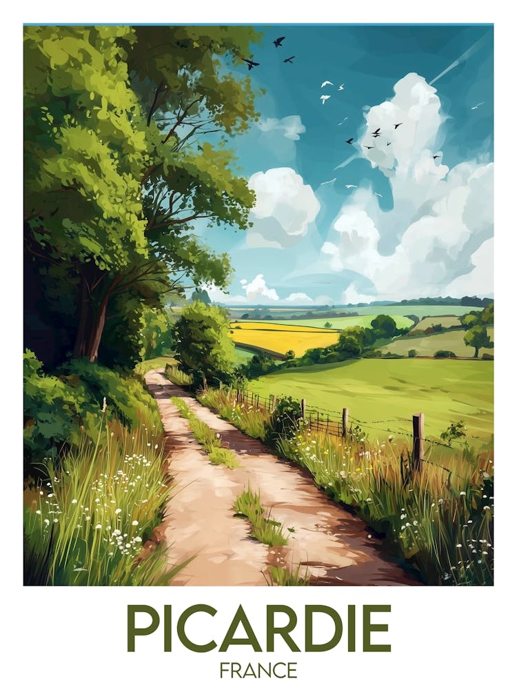 Affiche de voyage Picardie 1